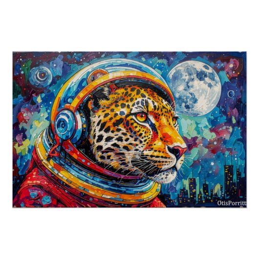 POSTER LÉOPARD ASTRONAUTE - RETOUR À LA MAISON 12 (Devant)