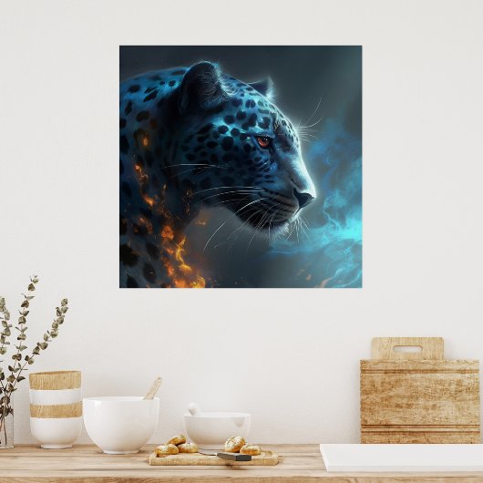 Poster Léopard blanc (Cuisine)