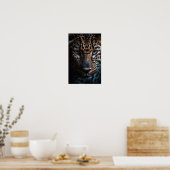 Poster Leopard bleu (Cuisine)