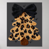 Poster Leopard Christmas Tree,christmas Coquette Bow Yarn (Devant)