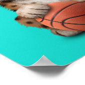 Poster Leopard Cub Jouant Avec Basket-Ball (Coin)