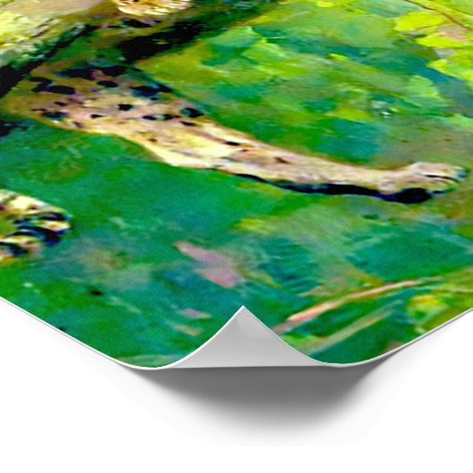 Poster Leopard dans un arbre par Arthur Wardle (Coin)