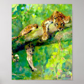 Poster Leopard dans un arbre par Arthur Wardle (Devant)
