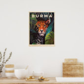 Poster léopard de la jungle vintage (Cuisine)