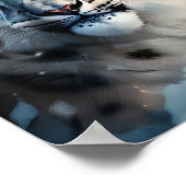 Poster Léopard De Neige En Neige (Coin)