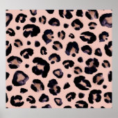 Poster Léopard De Neige, Texture Dessinée À La Main. (Devant)