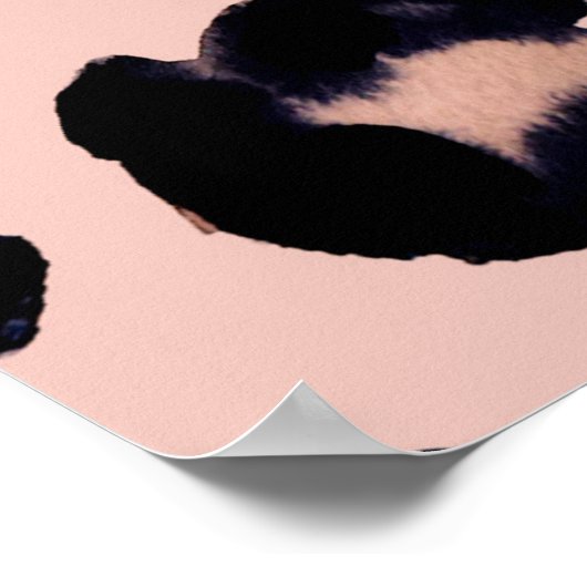 Poster Léopard De Neige, Texture Dessinée À La Main. (Coin)