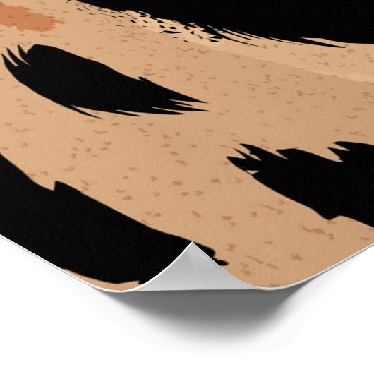 Poster Léopard de tigre : Peau animale sans joint (Coin)