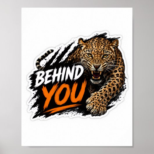 Poster Léopard Derrière Vous (Devant)