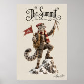 Poster Léopard des neiges alpiniste (Devant)