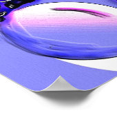 Poster léopard des neiges et lunes (Coin)