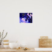 Poster léopard des neiges et lunes (Cuisine)