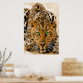 Poster Leopard des yeux verts (Cuisine)