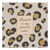 Poster Leopard est ma couleur préférée (Devant)