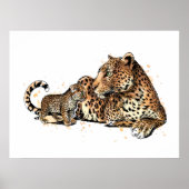 Poster Leopard Et Cub (Devant)