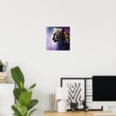 Poster léopard foncé (Bureau à domicile)