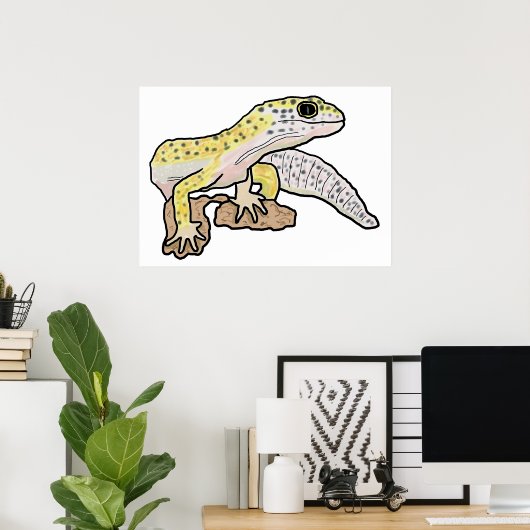 Poster Leopard Gecko (Bureau à domicile)