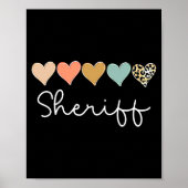 Poster Leopard Hearts Valentines Day For Team Sheriff Va (Devant)