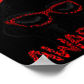 Poster Leopard Messy Cheveux Bun Stroke Sensibilisation S (Coin)