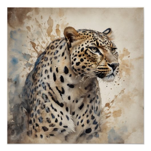 Poster Leopard no 2 (Devant)