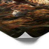 POSTER LEOPARD "NUIT SAUVAGE" (Coin)