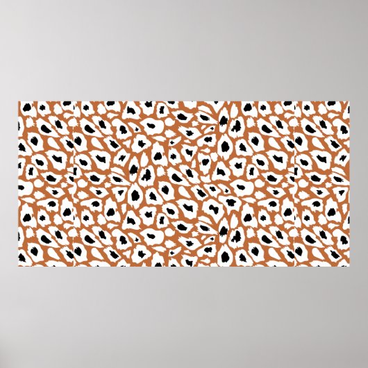 Poster Leopard pattern, african animal print design (Devant)