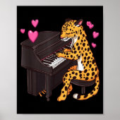 Poster Leopard Playing Ano Valentines Day Funny Leopard  (Devant)