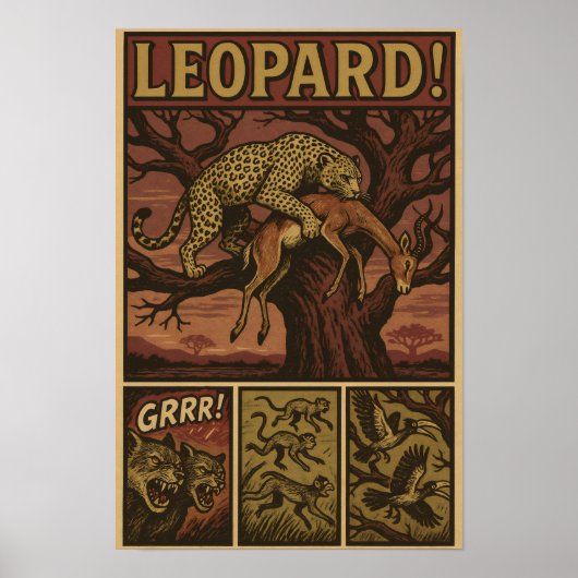 Poster Leopard Predator Ambush Comédie (Devant)