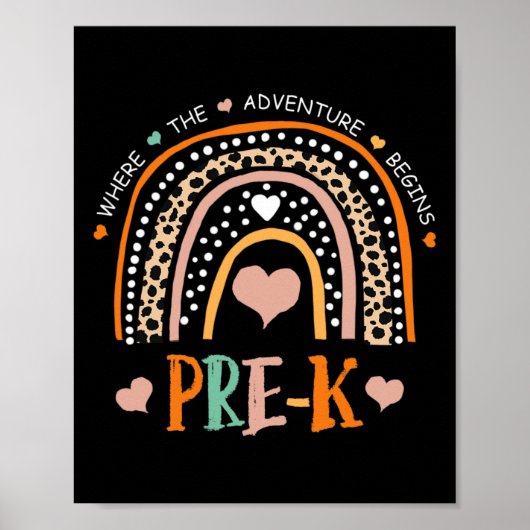 Poster Leopard Rainbow Pre K Où Commence L'Aventure (Devant)