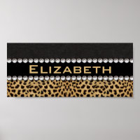 Léopard Spot Rhinestone Diamonds Monogram