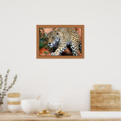 Poster Leopard Stalking Closeup Photographie (Cuisine)