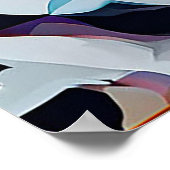 Poster Léopard sur fond bleu (Coin)