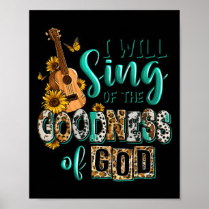 Poster Leopard Tournesol Christian Je Chanterai De Goodne