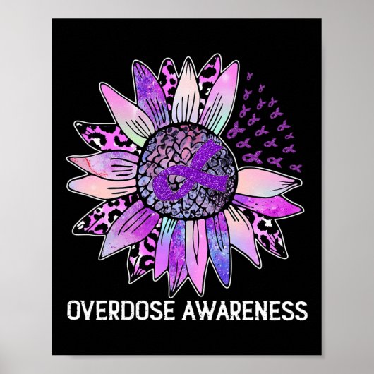 Poster Leopard Tournesol Mois de sensibilisation à l'over (Devant)