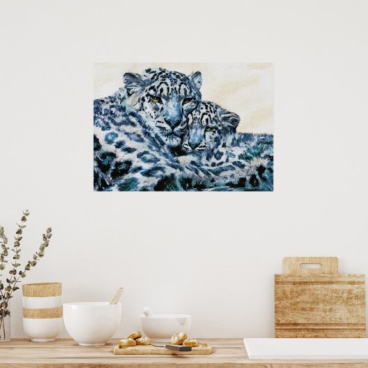 Poster léopards des neiges (Cuisine)