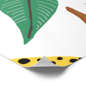 Poster Leopards wild animals in jungle forest hand drawn  (Coin)