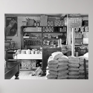 Poster L'épicerie générale, Moundville, Alabama : 1936