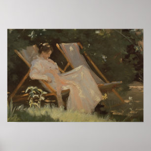 Poster L'épouse de l'artiste s'asseyant dans une chaise