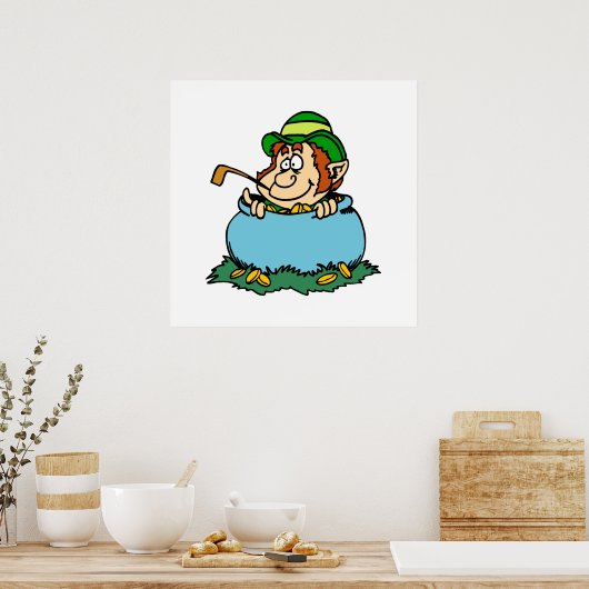 Poster Leprechaun en Pot d'Or (Cuisine)