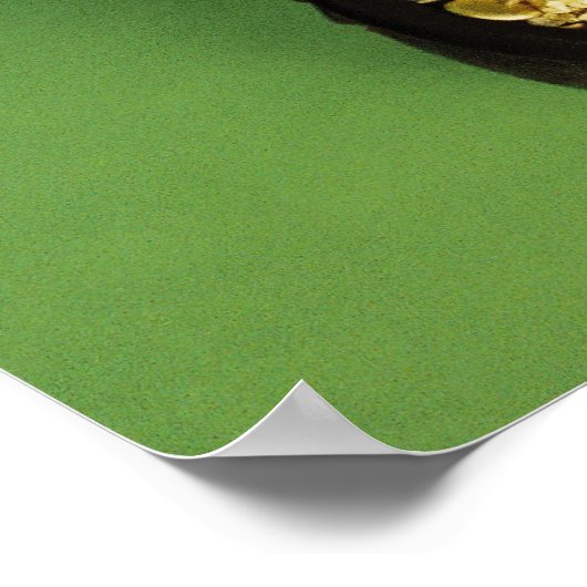 Poster Leprechaun excité avec pot d'or (Coin)