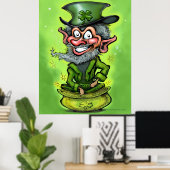 Poster Leprechaun Pot d'or (Bureau à domicile)