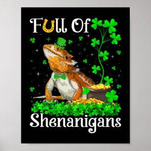 Poster Leprechaun Shamrock Leaf Porté Dragon St. Patric