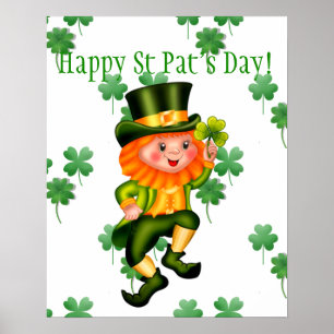 Poster Leprechaun St Patrick's Day