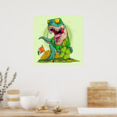 Poster Leprechaun T-Rex St. Patrick's Day (Cuisine)