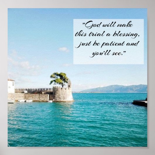 Poster L'épreuve sera une bénédiction Art chrétien (Devant)