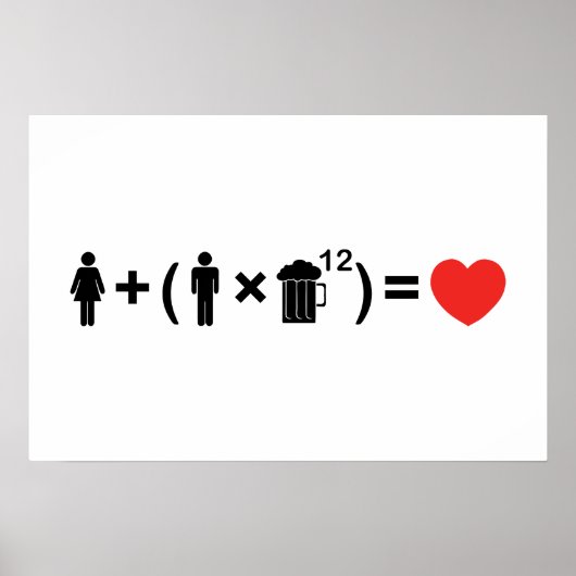 Poster L'équation de l'amour pour les hommes (Devant)