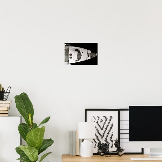 Poster L'équipage d'Atlantis regarde la Station Spatiale  (Bureau à domicile)