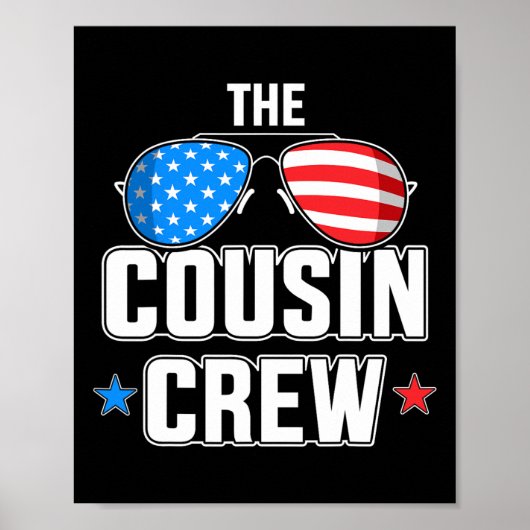 Poster L'équipe de cousins avec le drapeau américain pour (Devant)