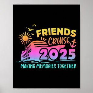 Poster L'équipe de croisière des amis qui fait des souven
