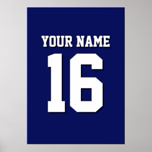 Poster L'équipe de Jersey de sports Blue Navy